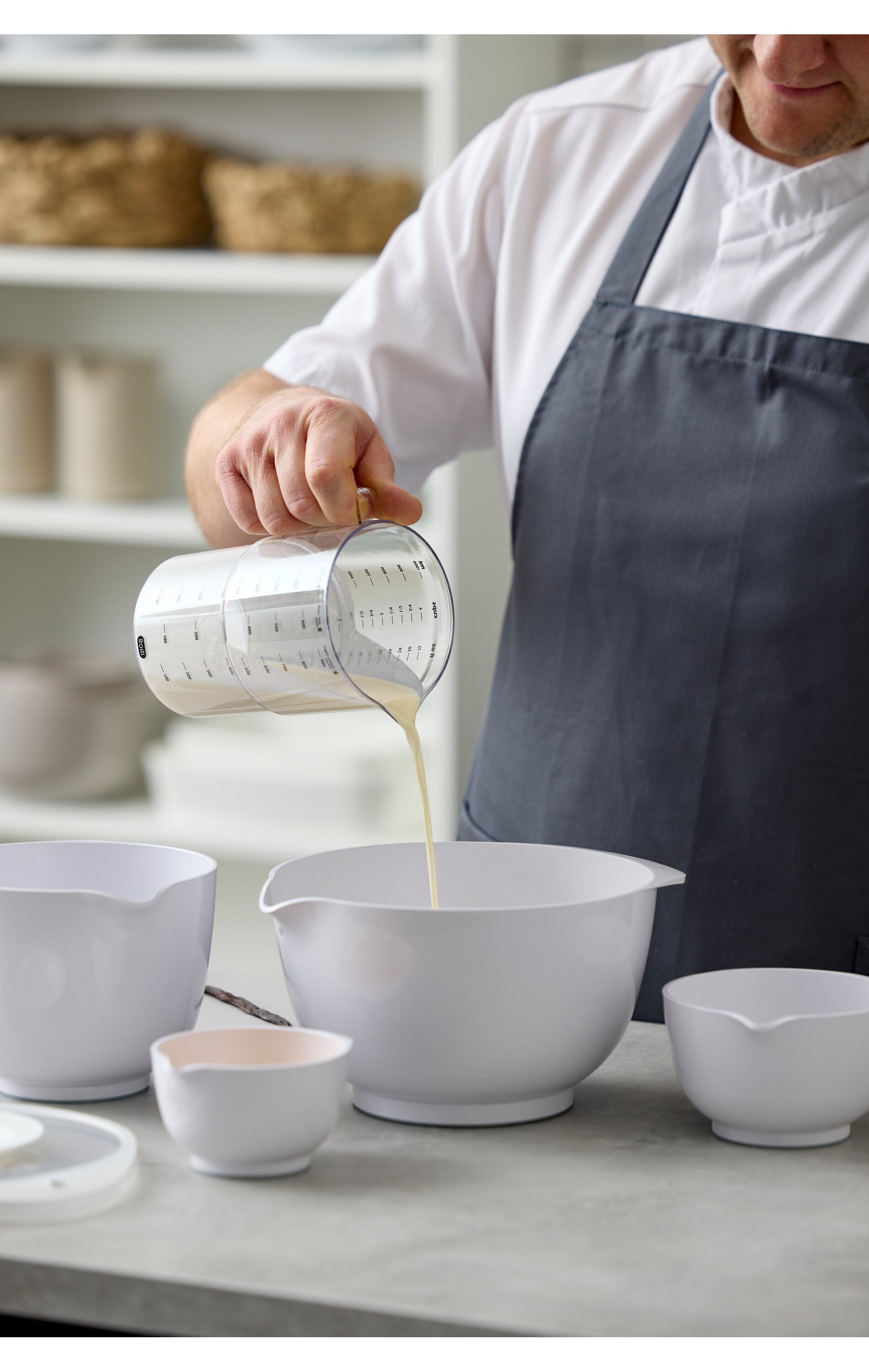 Margrethe røreskålesæt, hvid - 4 stk.